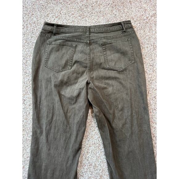 COLDWATER CREEK Woman's Jeans/Pants SIZE 16, Olive Green Denim; Straight leg - Picture 4 of 9